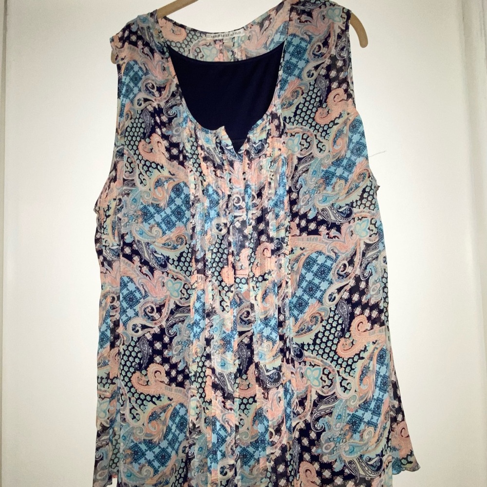 Two piece top. Chiffon with camisole